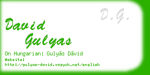 david gulyas business card